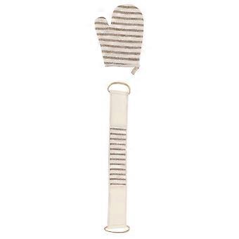 Home Use Shower Skin Scrubber with Bath Skin Cleaning Mitt 1Set