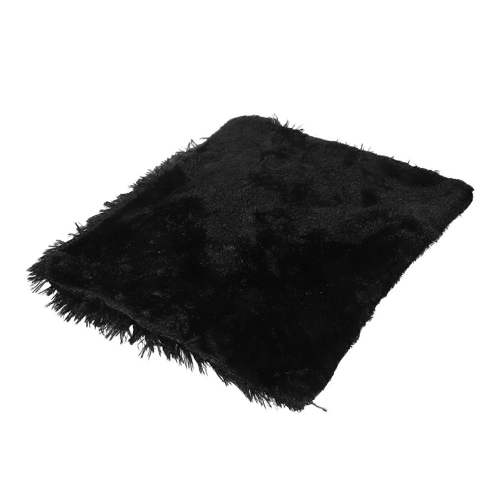 Home Use Plush Cushion Cover Pillow Case for Sofa Black