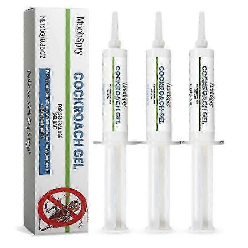 2025 3pcs Cockroach Gel Bait Roach With Plunger Tip For Floor Kitchen