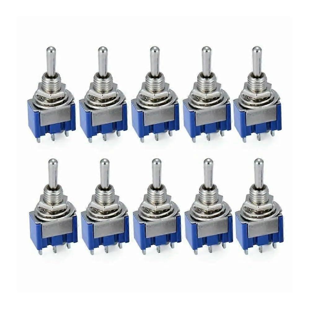 Toggle Switch MTS103 3Pin On/Off/On PDT 6A 125VAC/3A 250VAC Blue Lever S Controls