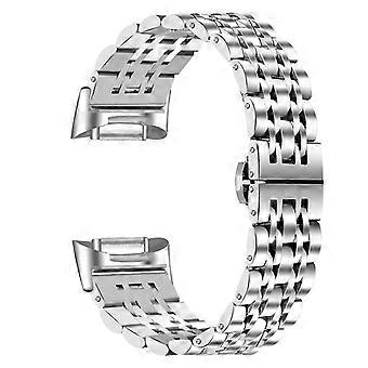 Stainless Steel 7 Beads Breathable Replacement Wrist Strap Watch Band for Fitbit Charge 6/5