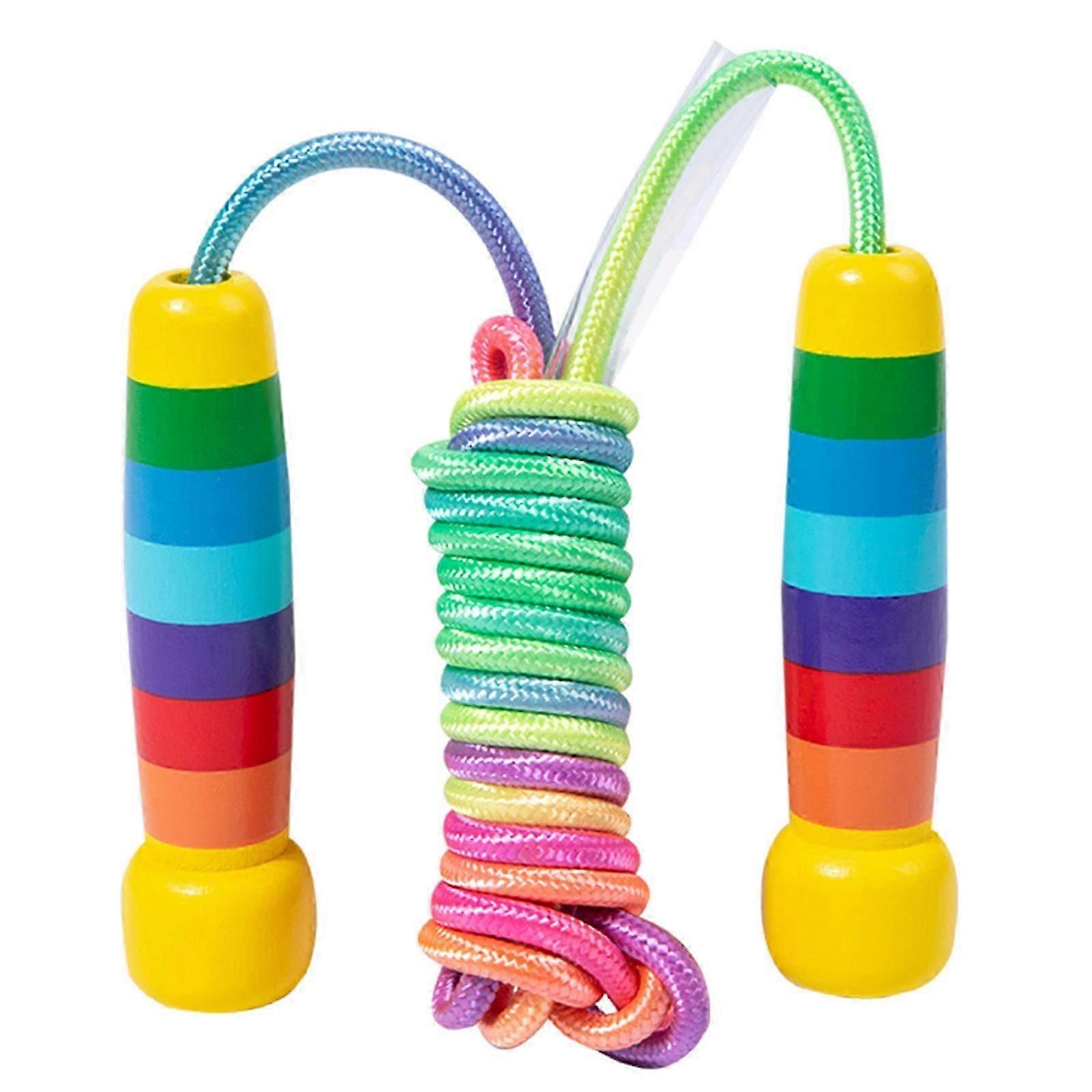 Children Adjustable Skipping Rope With Wood Handle Jump Rope Skipping Kids 2.5m/5m Adjustable Rope Skipping Fitness Rope