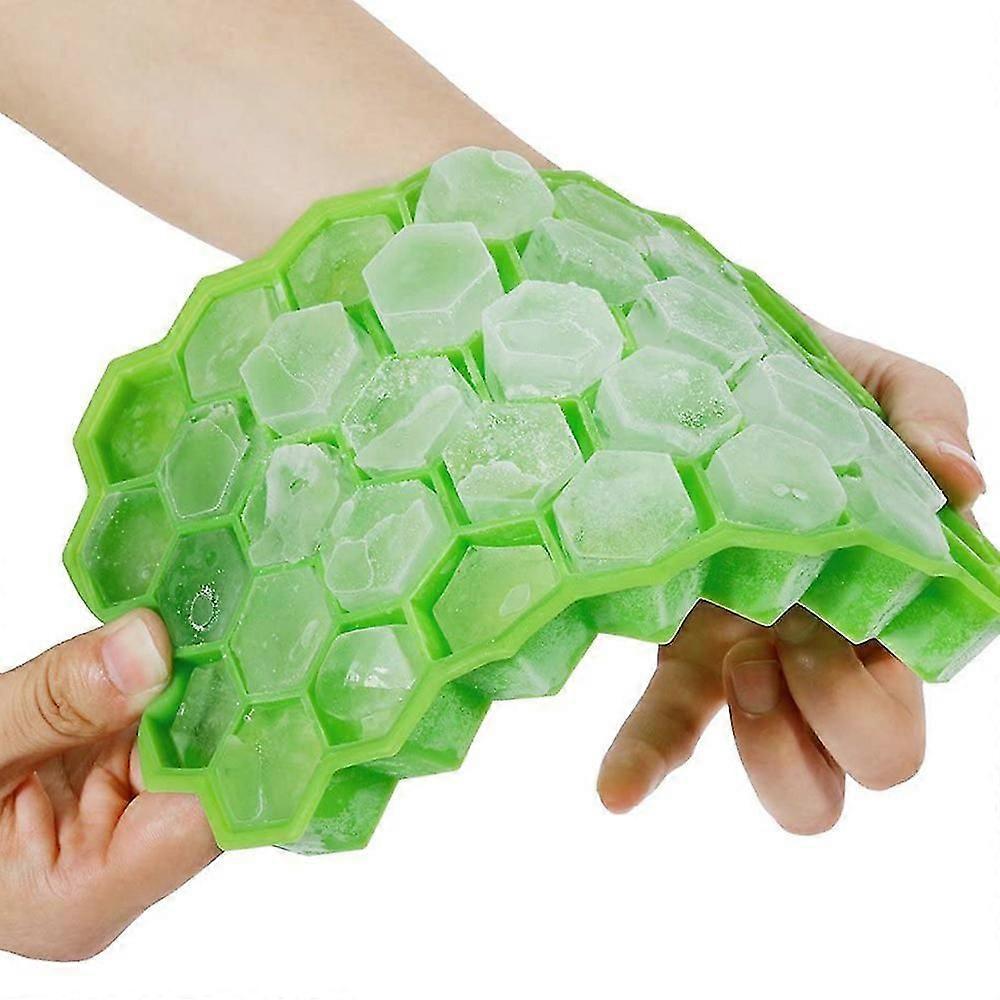 37 Grid Honeycomb Ice Box With Lid - Green