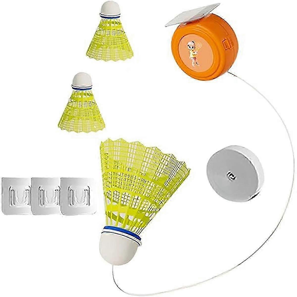 Badminton Training Tool, Badminton Rebound Trainer Elastic Badminton Trainer Set Portable Badminton Training Device A