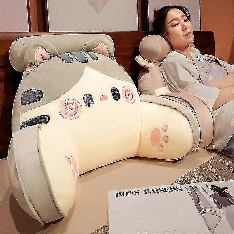 Creative Soft Cats Pillow Cartoon Stuffed Lumbar Support Chair Seat Cushion Animal Plush Toy Sofa Bed Home Decor Funny GiftBack & Lumbar Support Cushi