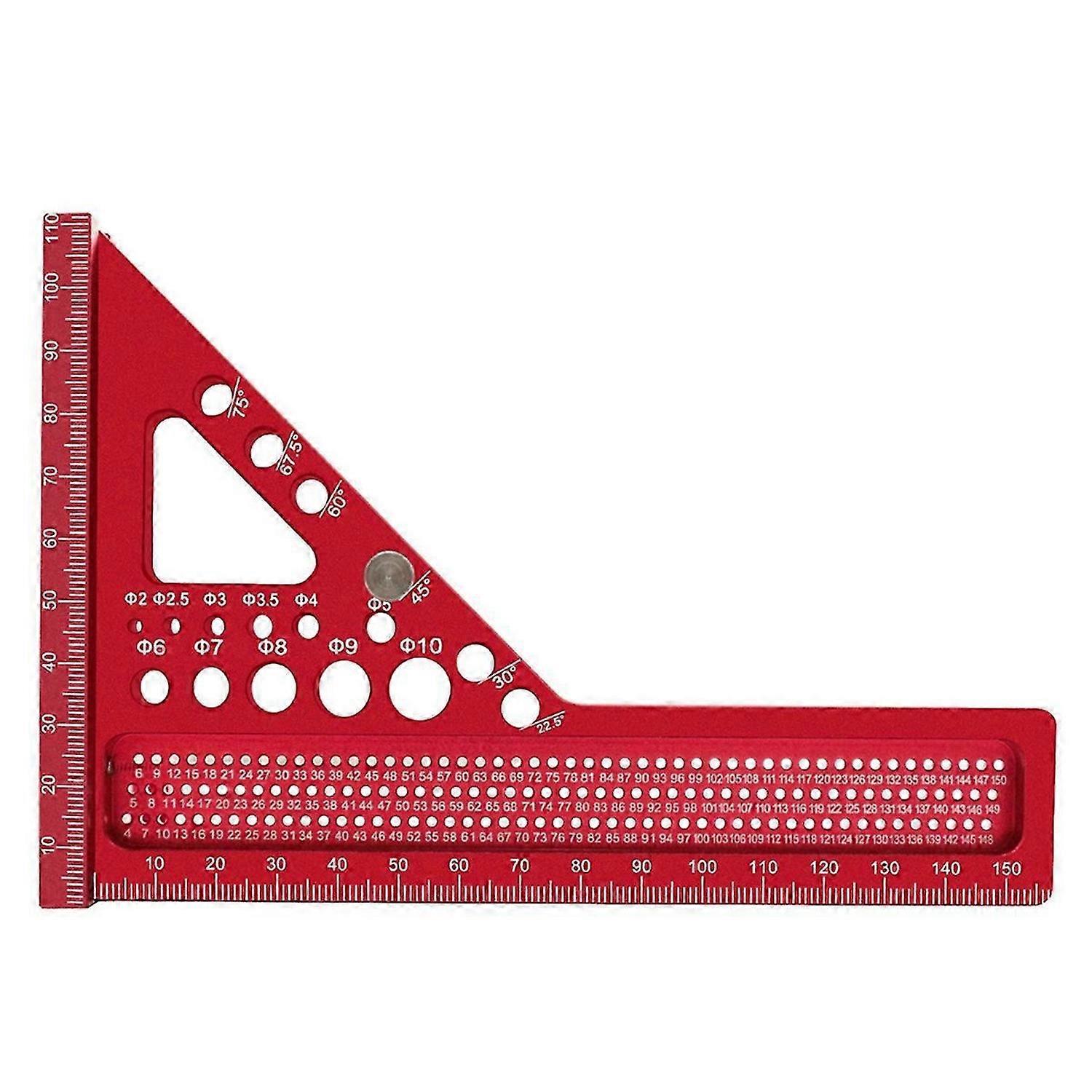 Extended 3D Multi-Angle Measuring Ruler Woodworking Square Protractor