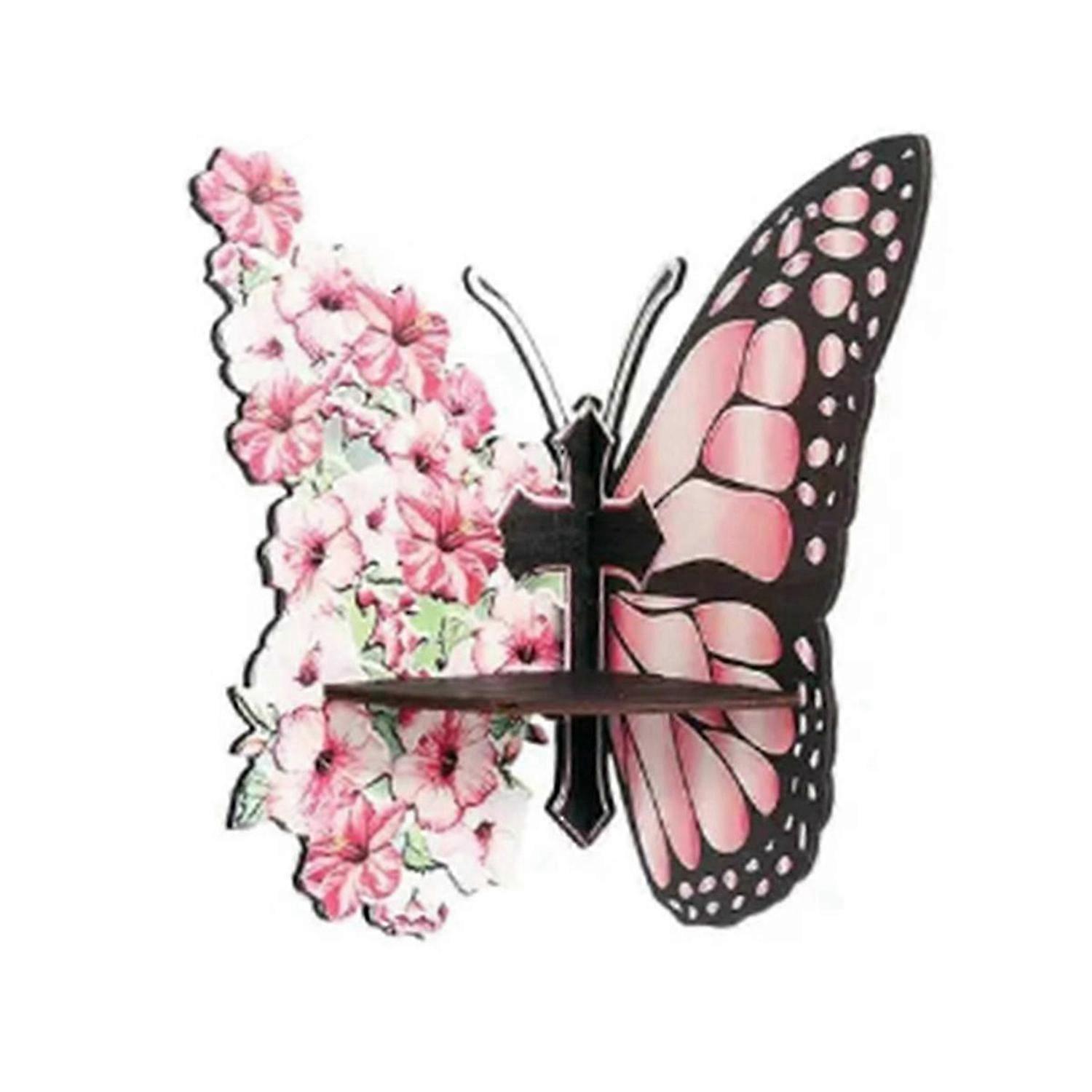 Butterfly-shaped Wall Mount Corner Shelf B