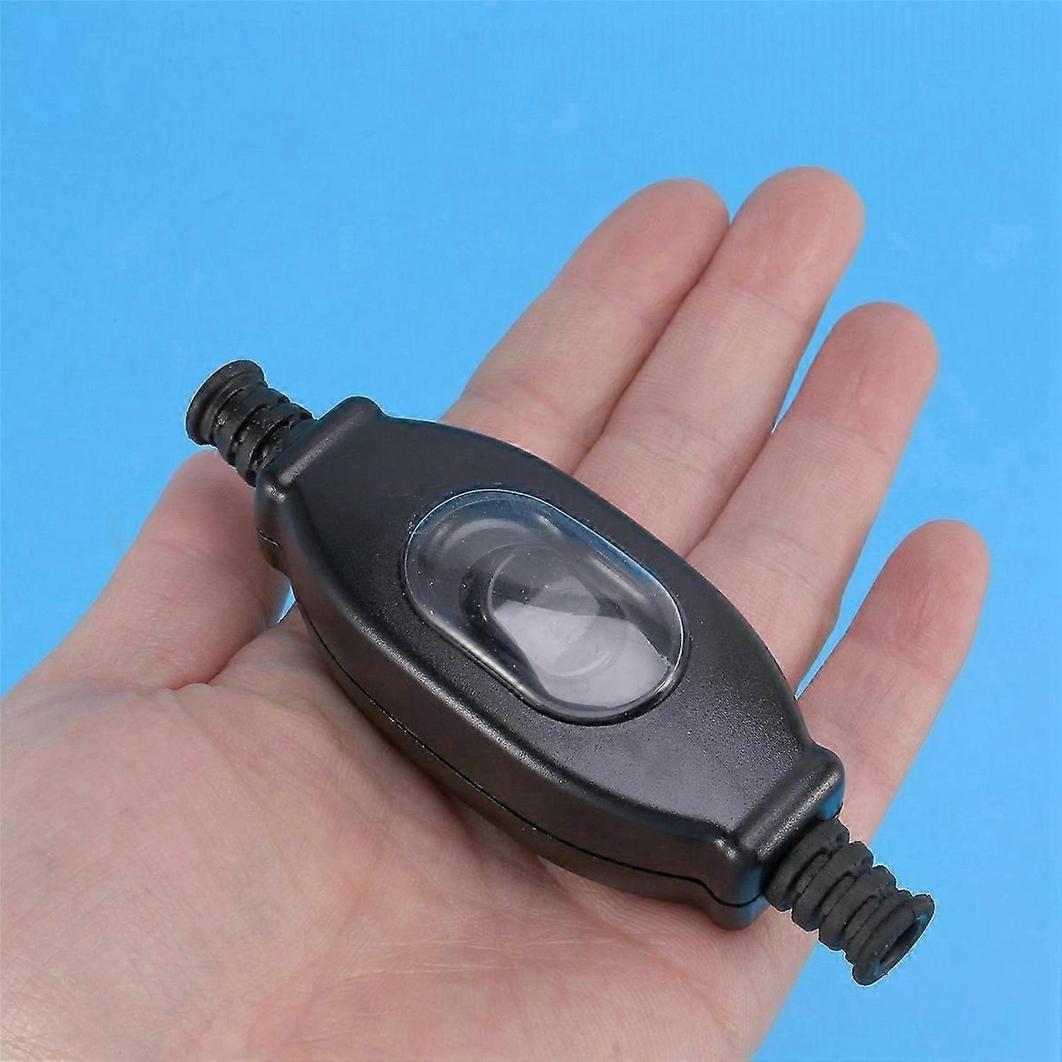 3A 250V 6mm Cord Switch Round Wire Silver Contact Double Cut Switch