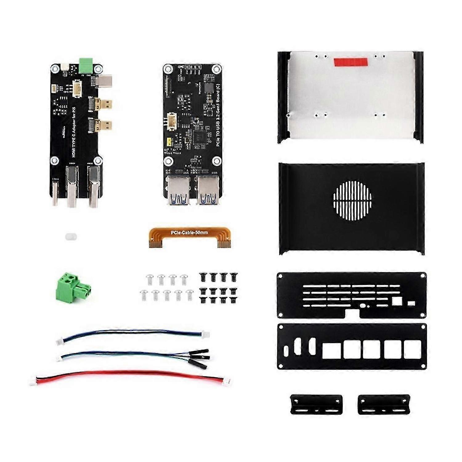 Multi-Functional Mini-Computer Kit Designed for 5, Aluminum Alloy Case for PCIe Adapter B
