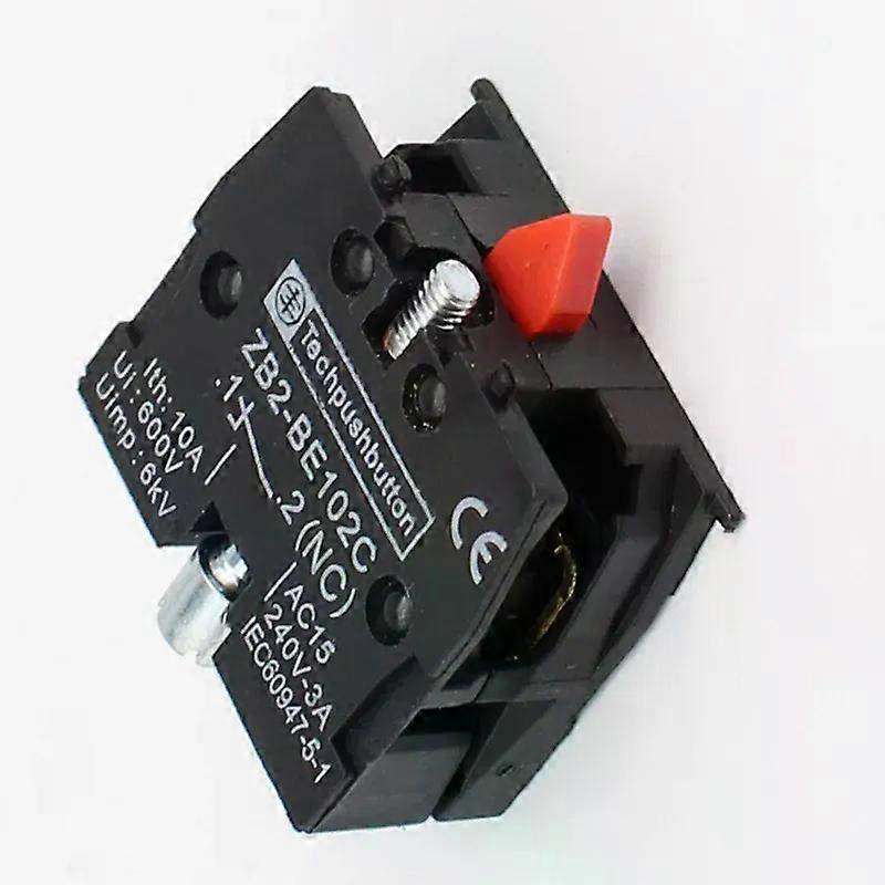 10pcs XB2 Contact Block Terminal ZB2-BE101C Normal Open NO ZB2-BE102C NC Pushbutton Joystick Switch Hoist Crane 10A 600V