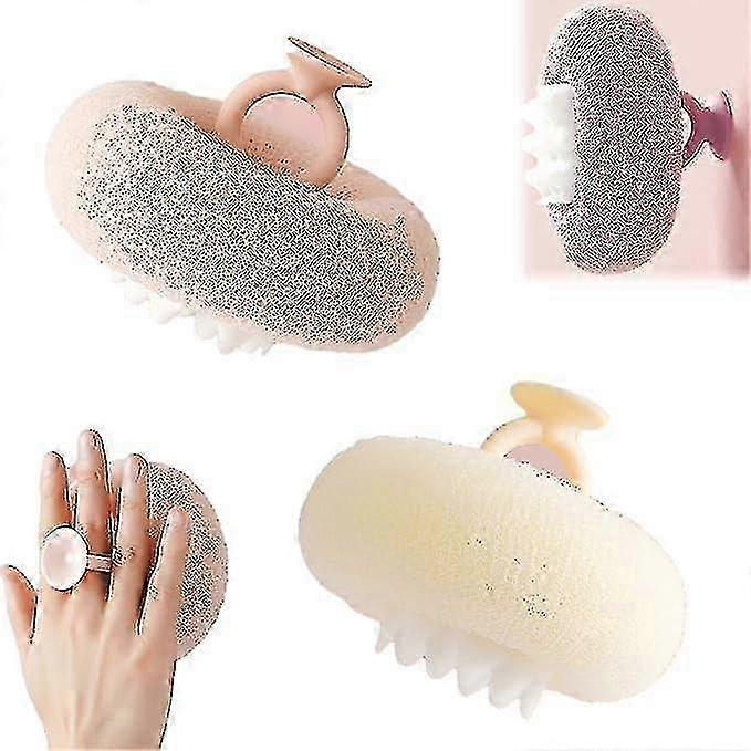 2 in 1 Sunflower Bath Ball Super Soft Suction Cup Exfoliating Bath Sponge Cleaning Brush with Suction Cup