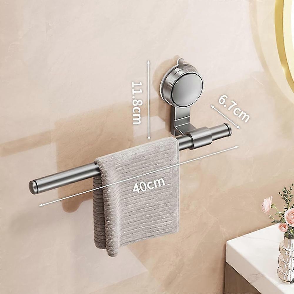 Suction Cup Towel Bar, Bathroom Towel Rails, No Drilling Towel Rack