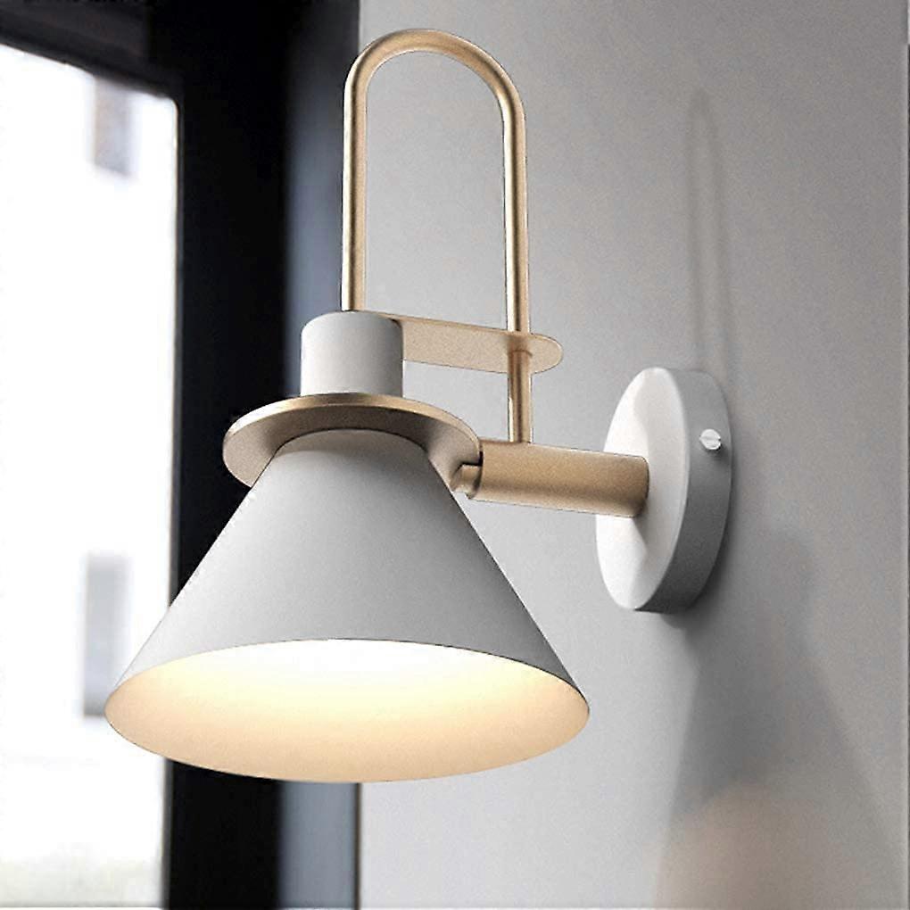Creative Led Wall Light Macarons Horn Design E27 Wrought Iron 31 Cm Bedside Reading Lamp For Restaurant Hotel Cafe