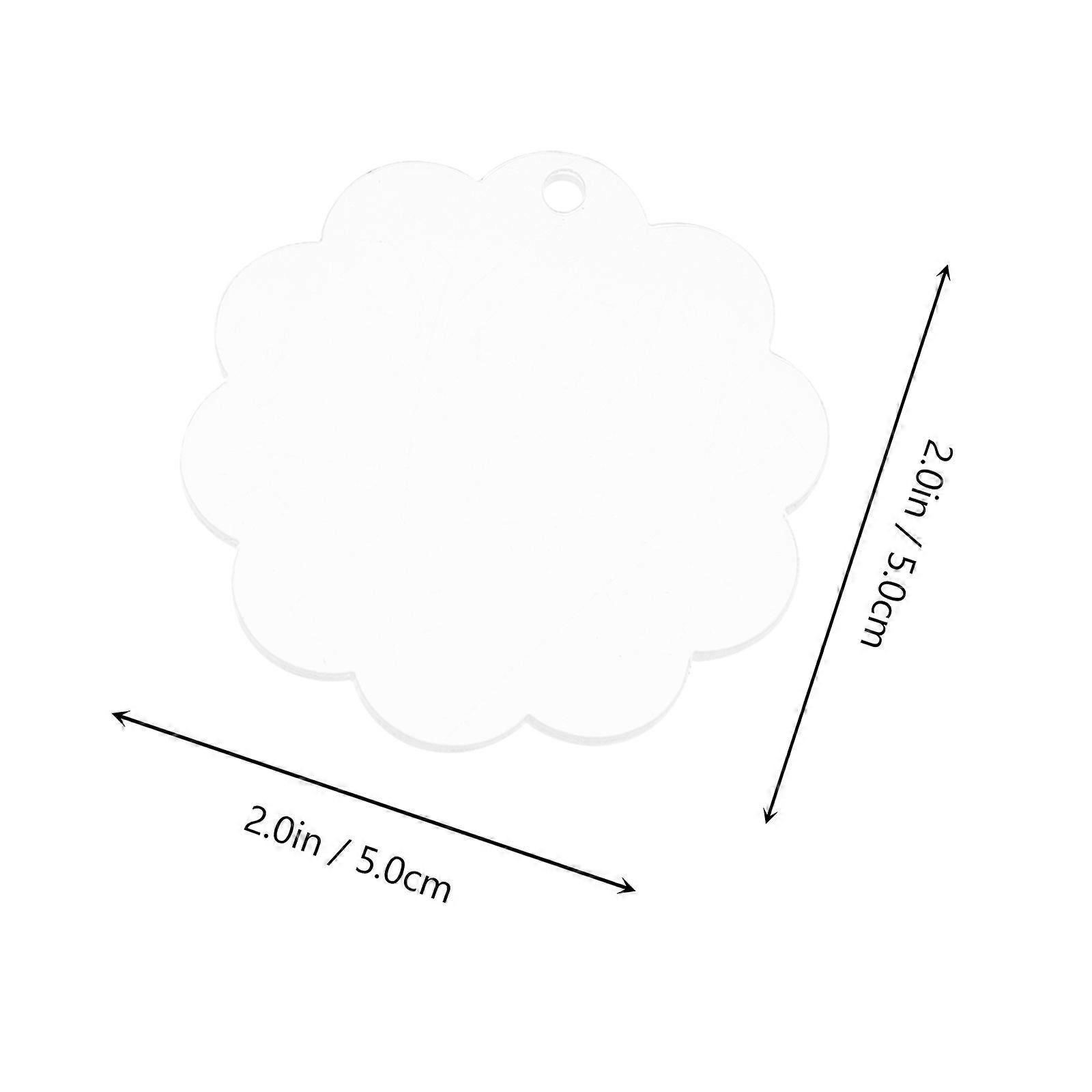 DIY Keychain Acrylic Key Ring for Heat Transfer Accessories 60Pcs