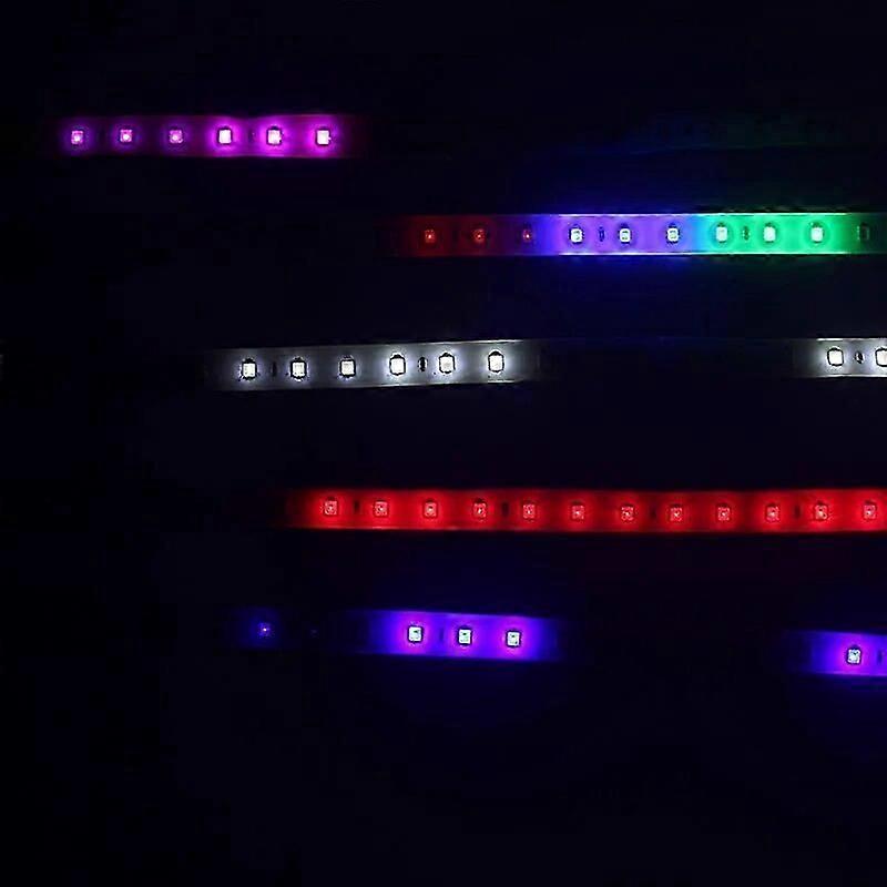 1X Car LED Strip 30cm 60cm 18 modes Flexible colorful Decorative flowing Lamp motor DRL RGB Angel Eyes Daytime Running light 12VMotor Vehicle Lighting