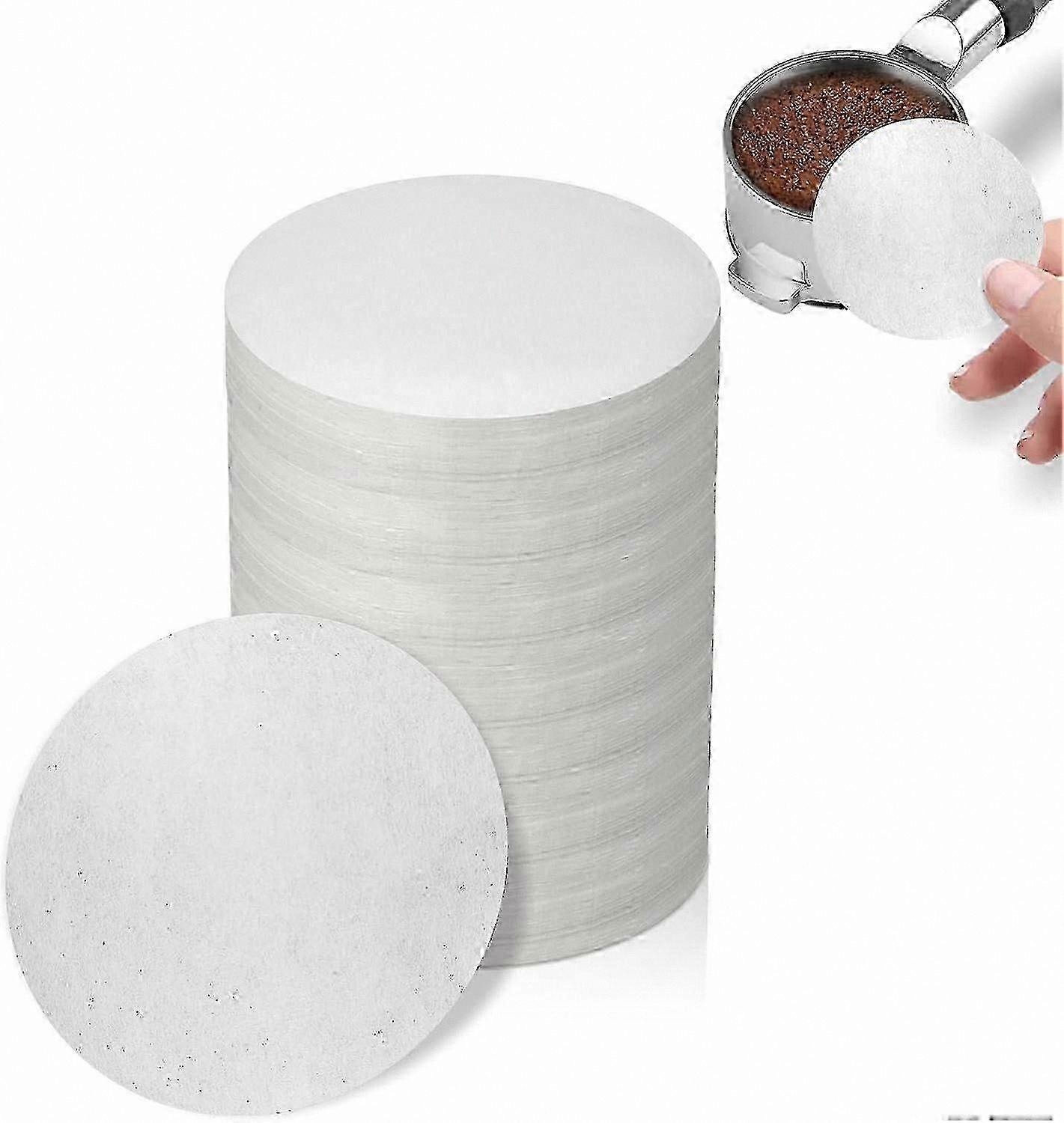 58mm Eco-Friendly Coffee Filters, 500 Count, Compatible with Most Espresso Machines, Natural Paper Puck Screens