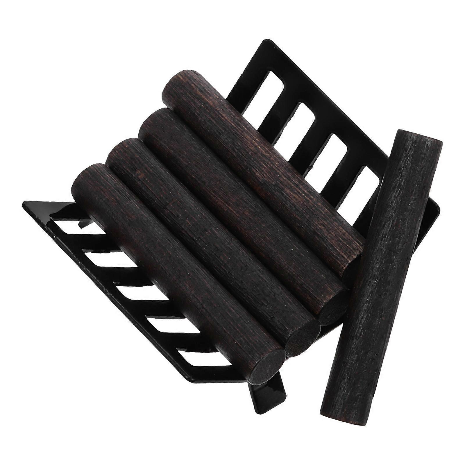 Miniature Dollhouse Firewood Rack for Dollhouse 3Sets with Props