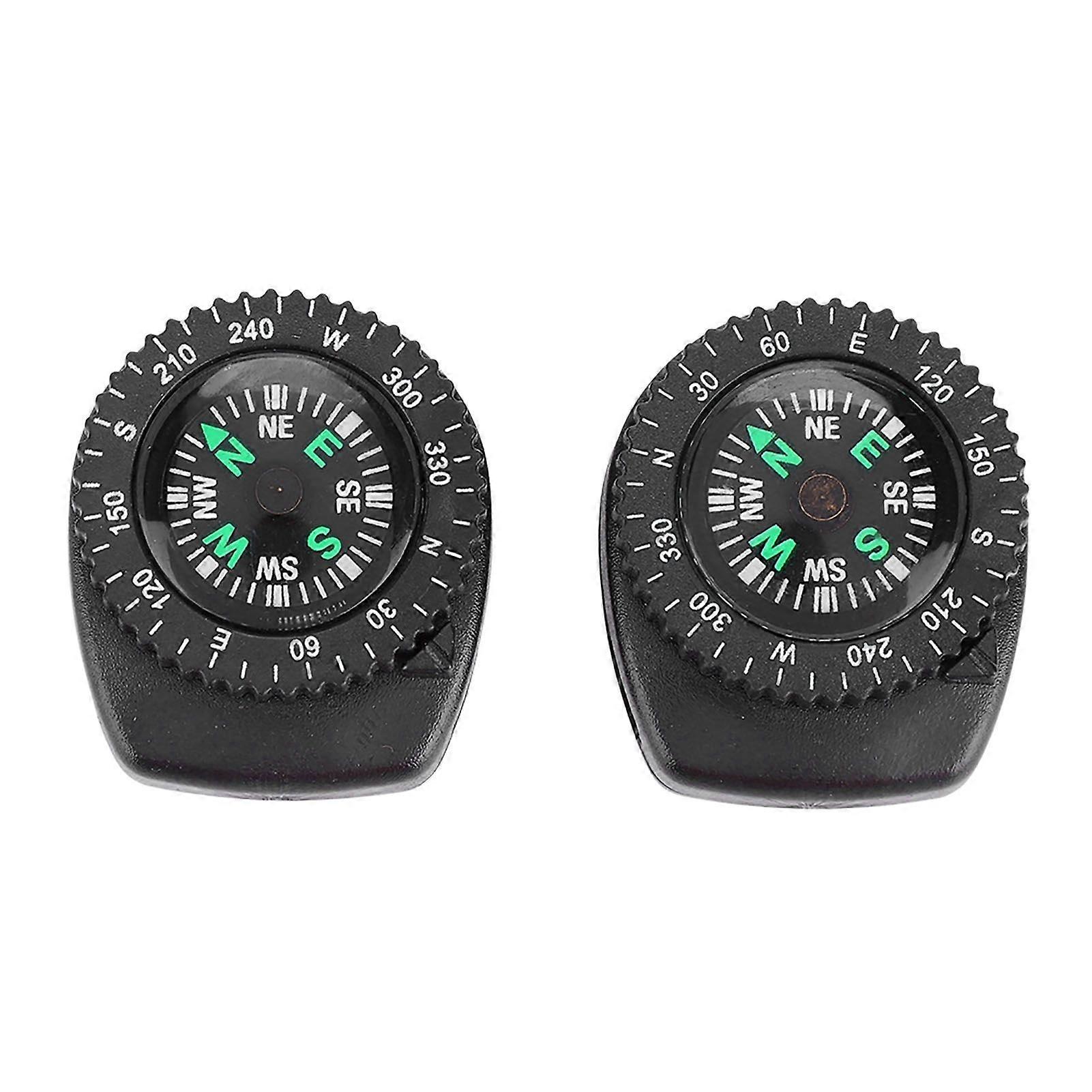 2pcs Portable Watch Band Slip Slide Navigation Wrist Compass for Camping Boating