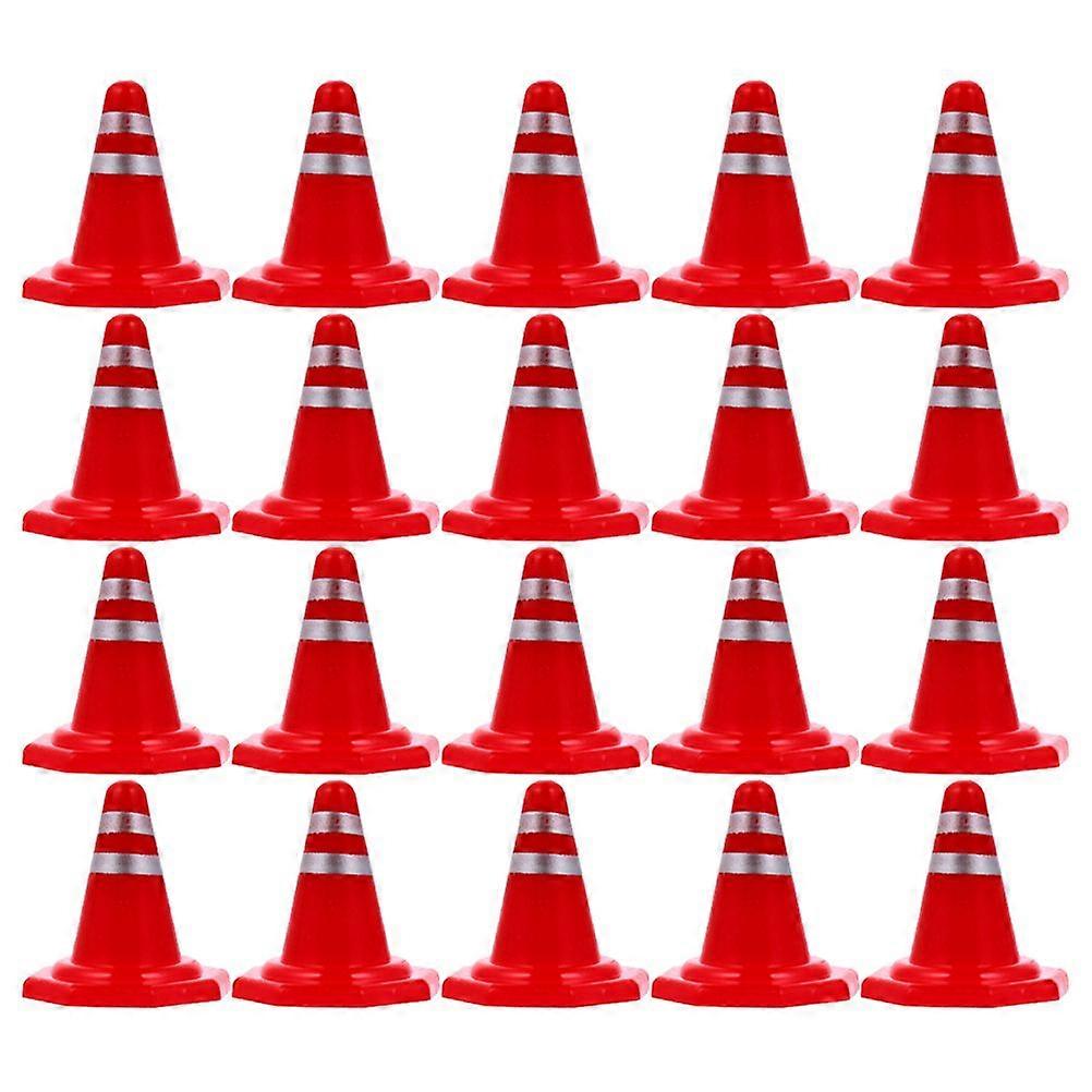 50pcs tráfego Roadblocks simulação de mesa de areia Props DIY Sinais de cone de estrada