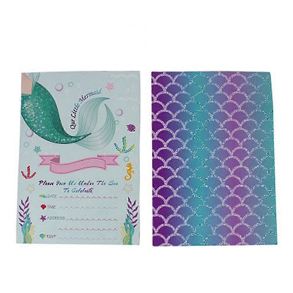 Glittering Mermaid Party Envelopes 48Pcs Designed For Birthday And Bridal Shower Celebrations Multi Color Paper Invitations