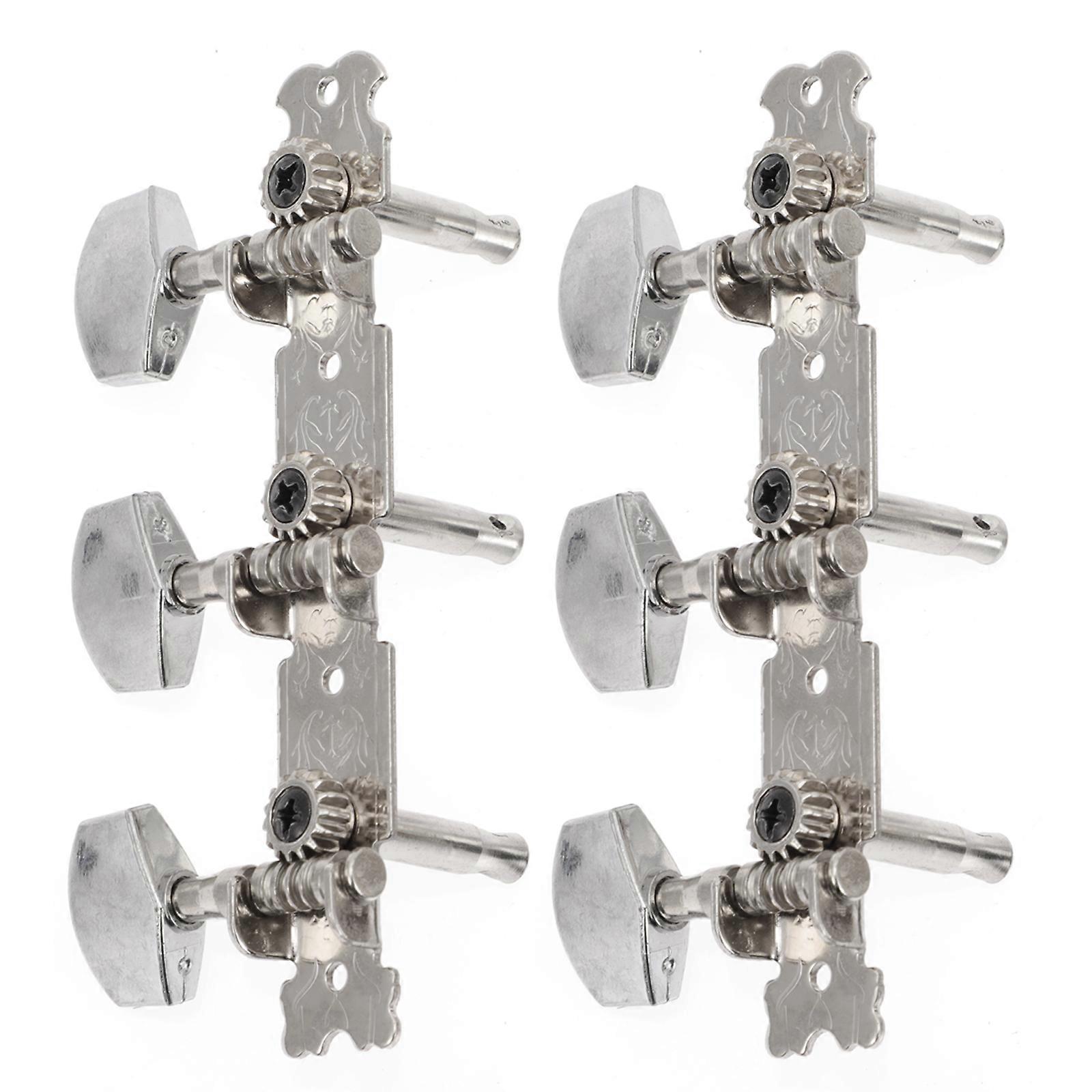 Guitar Part 2 Sets Silver Guitar Tuning Keys Guitar Setup 11X4.5Cm Replacement Accessories Practical