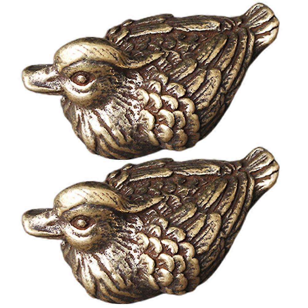 Brass Duck Decoration for Tea Art Tabletop 6Pcs Set