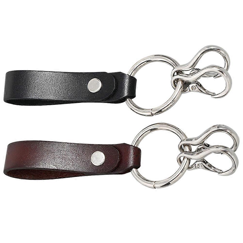 Decorative Belt Key Chain 4 Pcs Punk Style Key Ring Daily Use Assorted Color Decoration