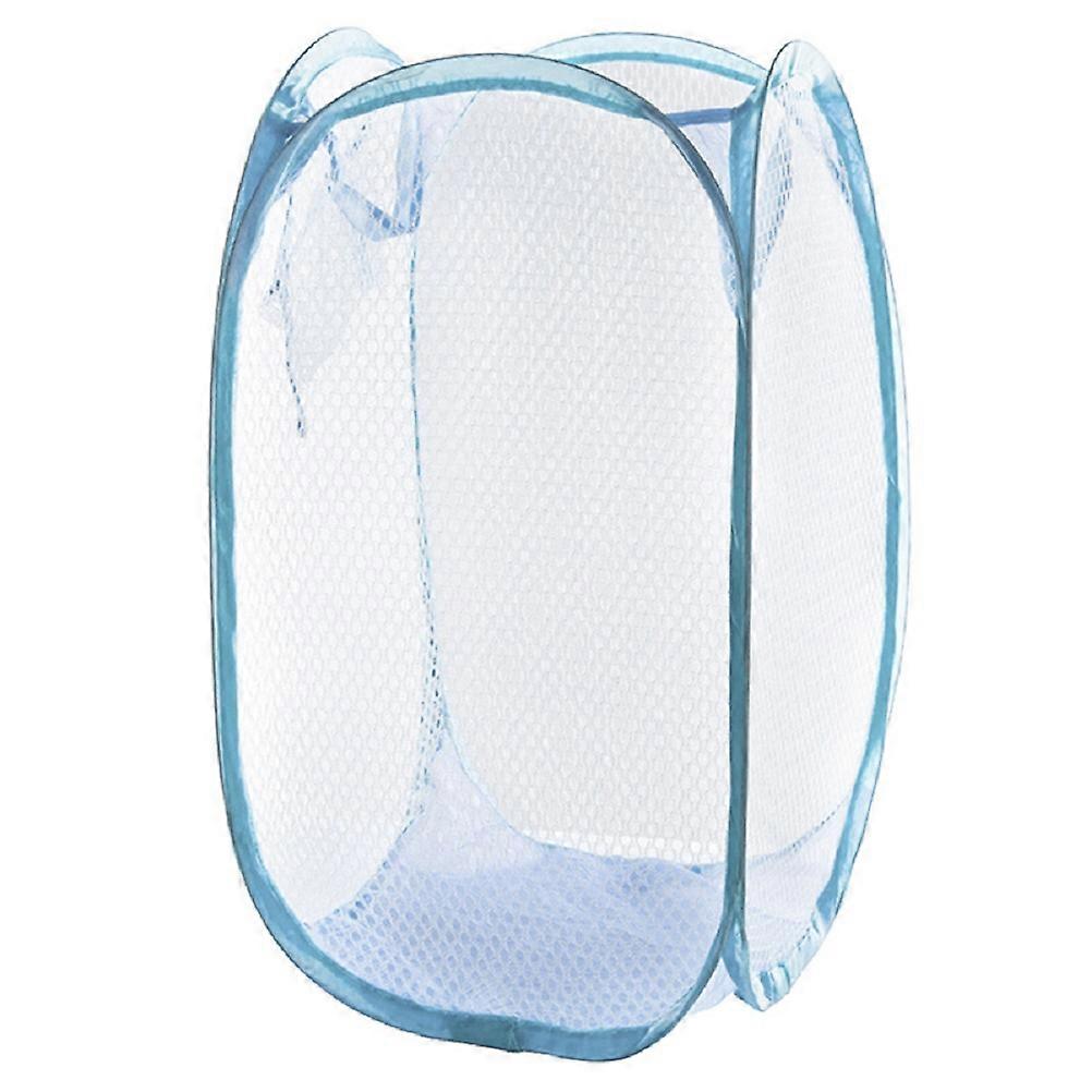 Collapsible Laundry Hamper For Home Users 30 X 30 X 50 Cm Sky Blue Eliminate Odors 2Pcs