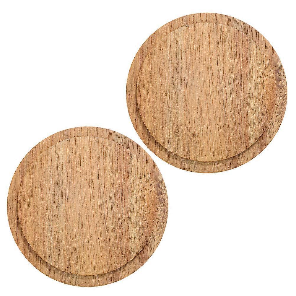 6 Pcs Retro Wooden Lids For Coffee And Tea Cups Leakproof Seal Suitable For Mugs With Unique Vintage Style