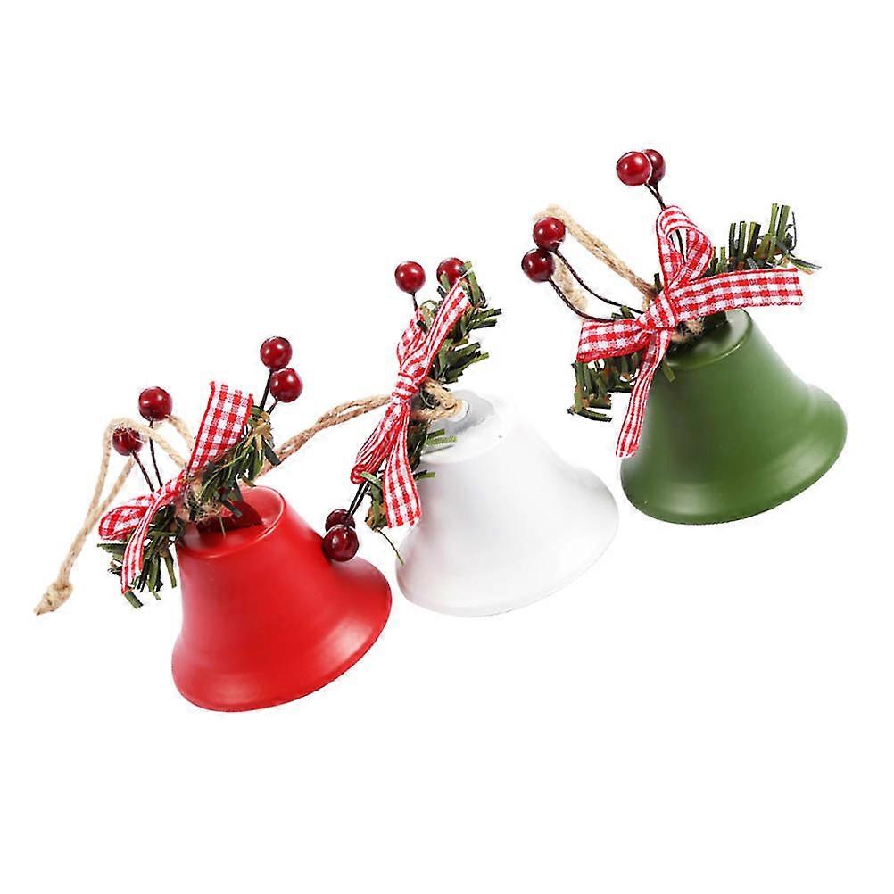 Christmas Tree Ornaments Jingle Bells for Hanging 6Pcs Mixed Colors