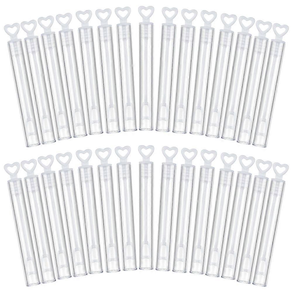 30Pcs Empty Bubble Wands for Bubble Making Party Use Transparent Plastic
