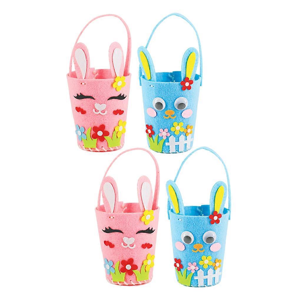 Storage Case Kids Easter Portable Bag DIY Basket 8Pcs