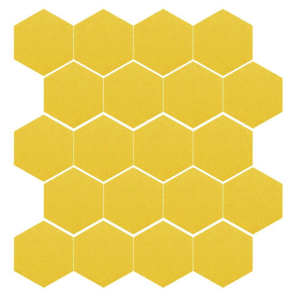 Hexagon Felt Board for Home Office Memo and Photo Display 40Pcs Set