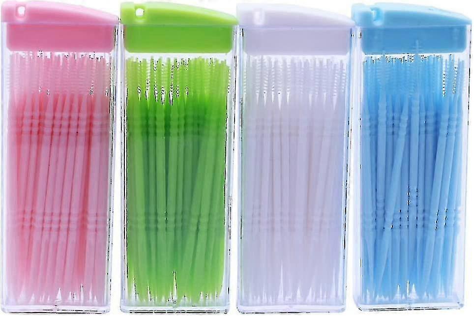 Portable Dual-Ended Interdental Brush Tooth Cleaning Tool (Random Color) 200 Pieces 2025
