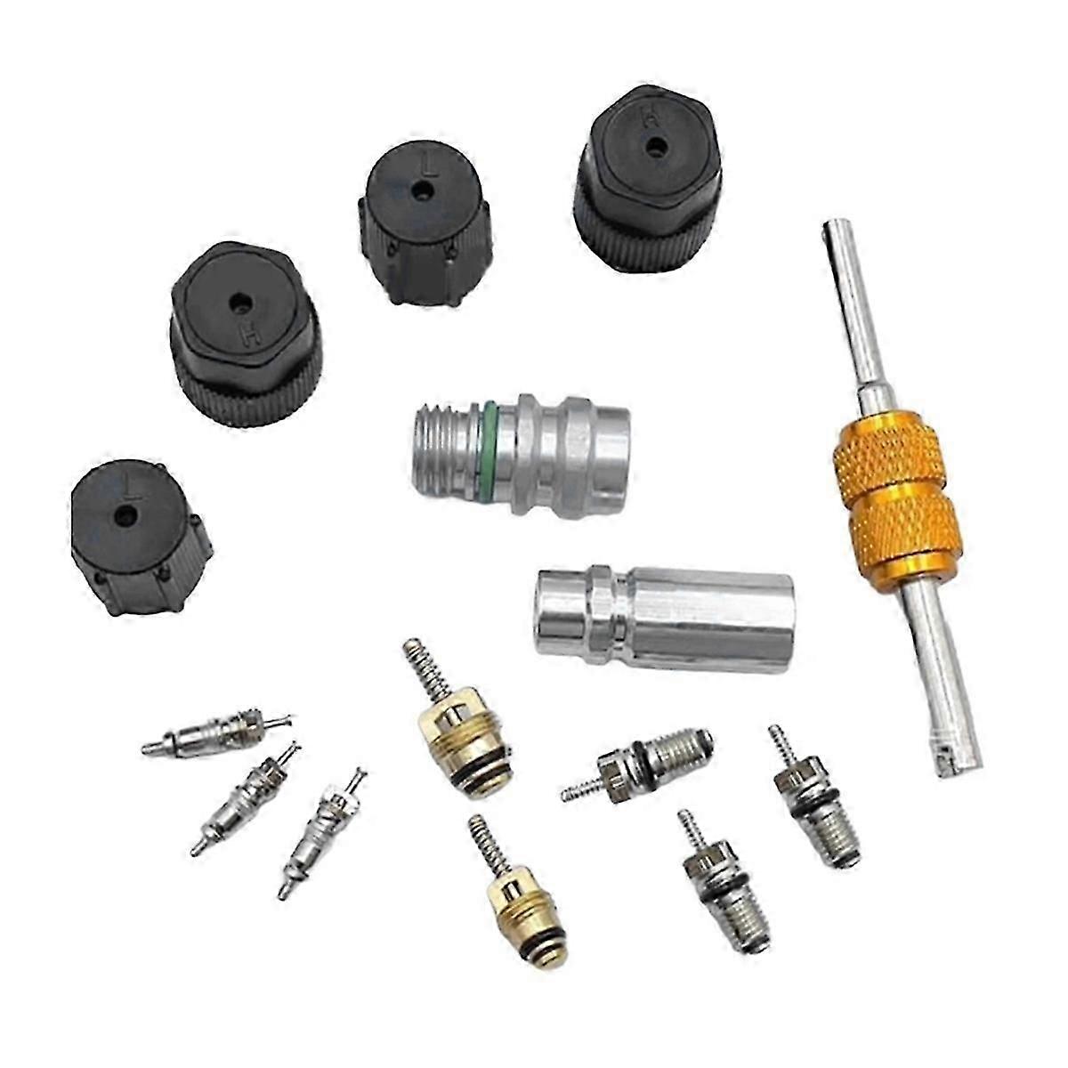 R134A Car A/C Core Valves Auto Air-Conditioning Assortment Kit High-Pressure Side A/C Service Valves for R12 R22 R134
