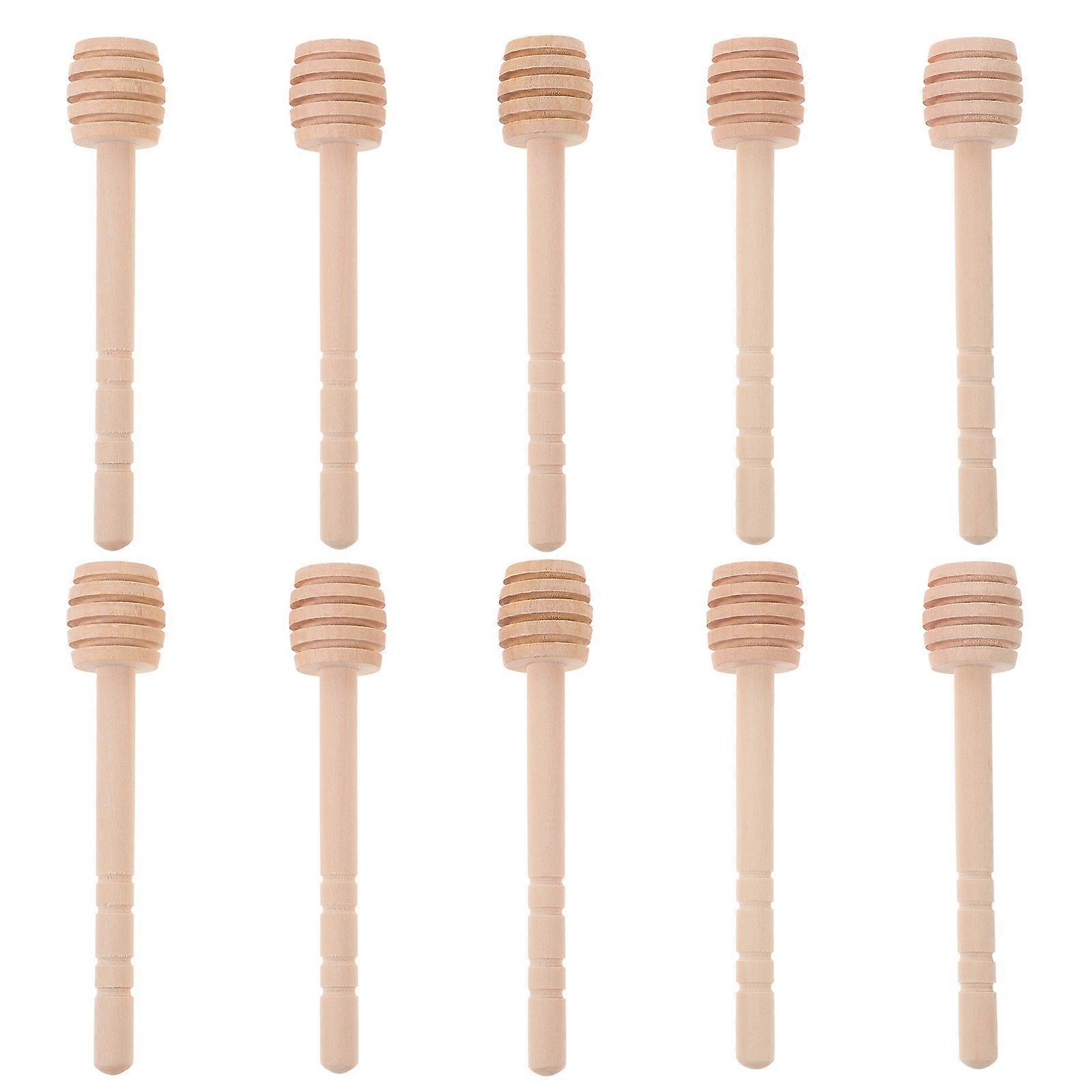 50 Pcs Wooden Honey Dipper Stick For Daily Use And Parties With Khaki Color For Honey Dispensing