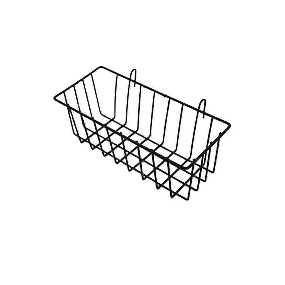 Wall-Mounted Storage Iron Grid Rack for Storage 3Pcs Black Decorative Shelf