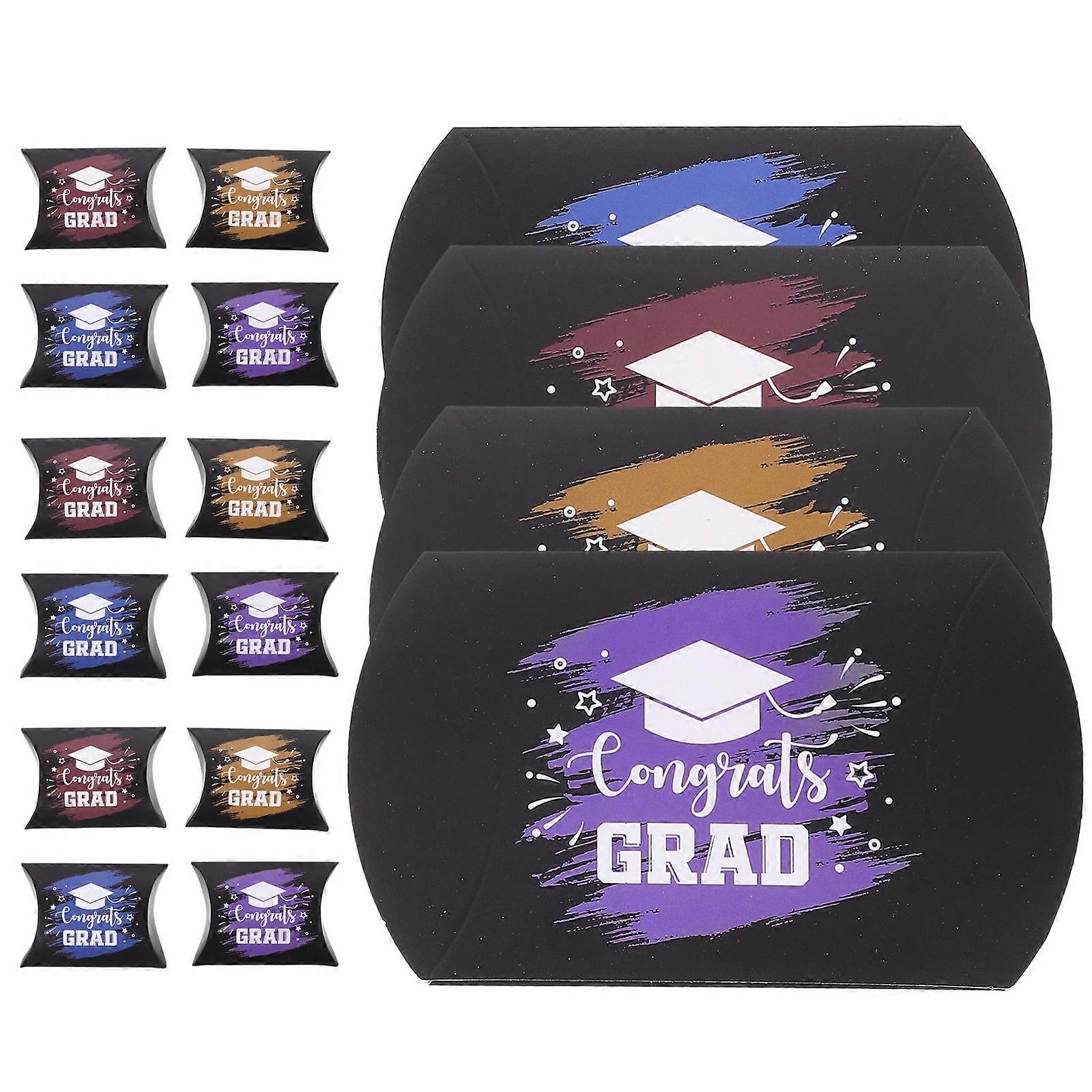 Assorted Color Graduation Candy Holder Paper Box for Party 40Pcs Set