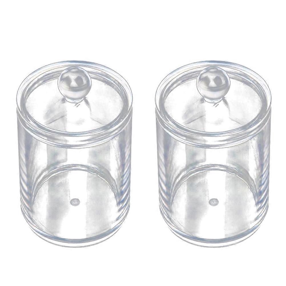 Makeup Organizer Jars Acrylic Container for Cotton Ball Use 6Pcs