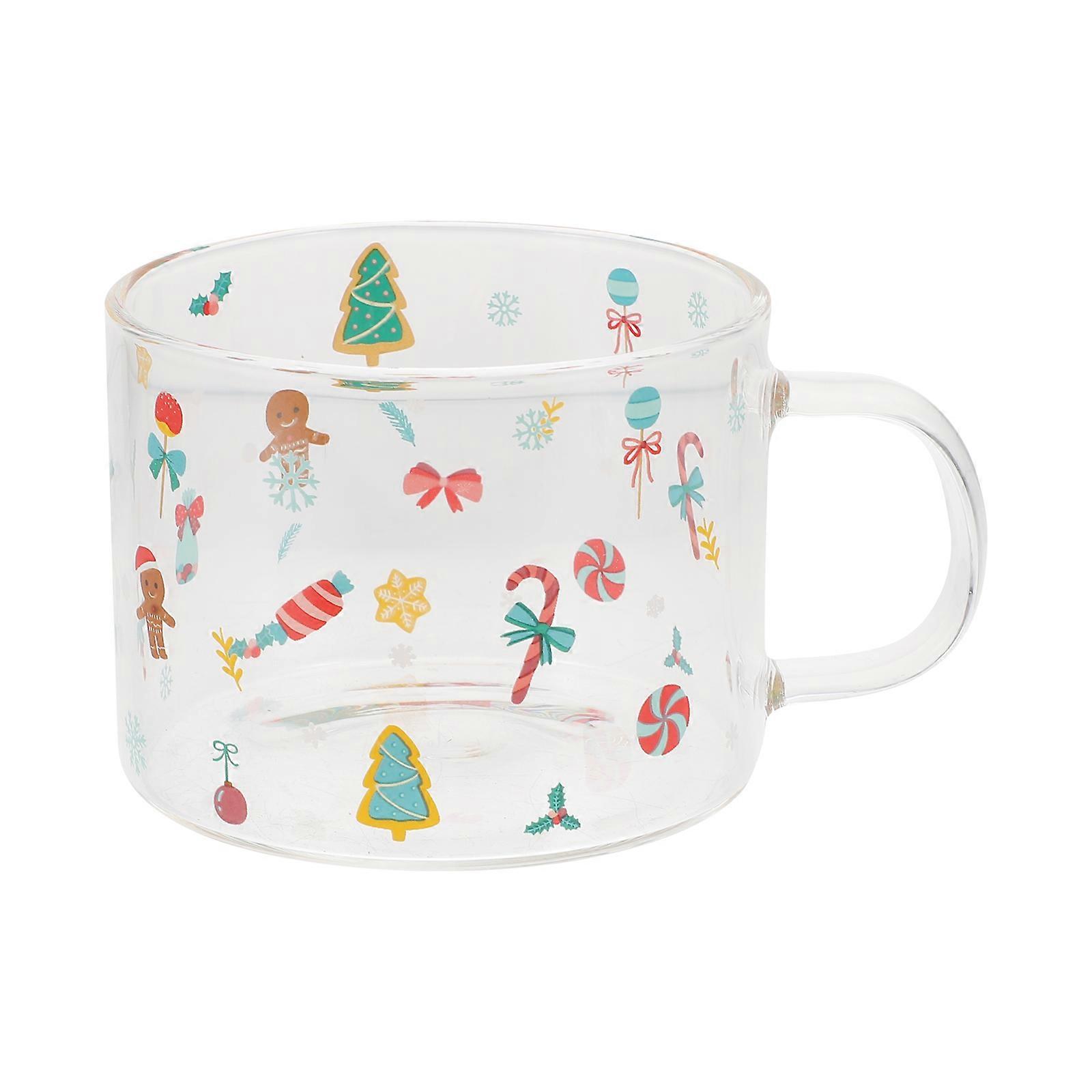 1Pcs Assorted Color Christmas Tree Glass Cup for Home Use Milk Cup