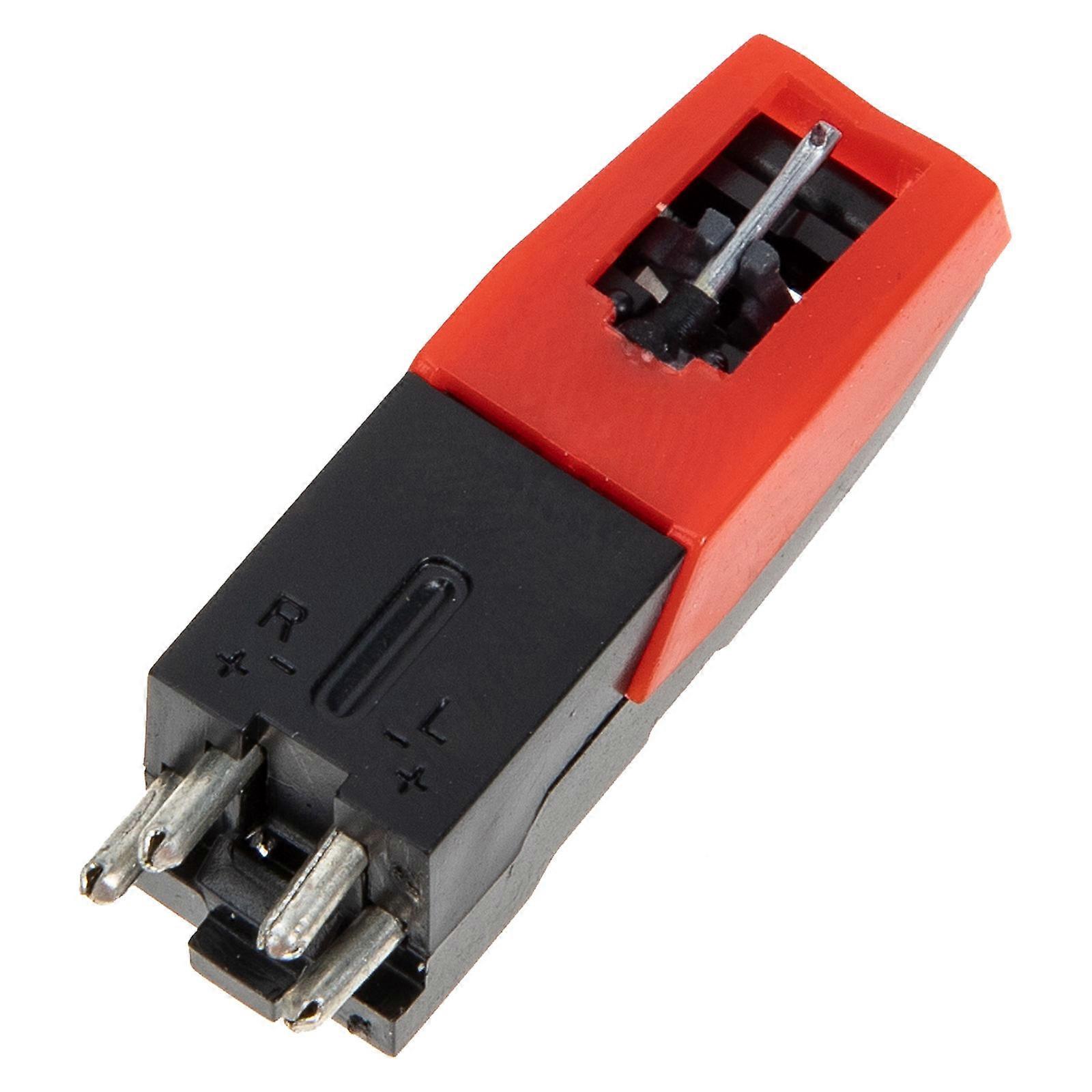 Record Player Stylus Replacement for Phonograph Needle 2Pcs Red ABS Aluminum