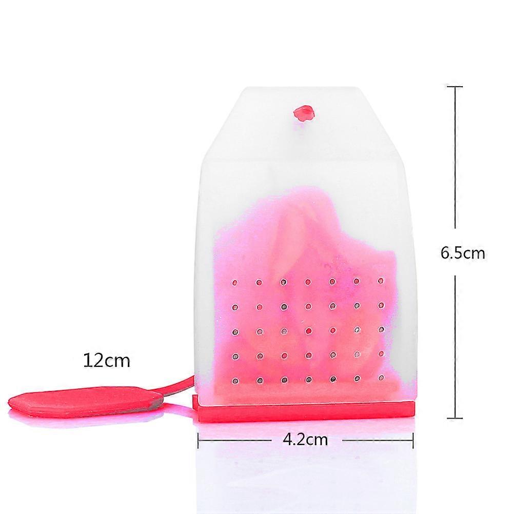 Silicone Tea Bag for Tea Brewing Strainer Rose Red Reusable