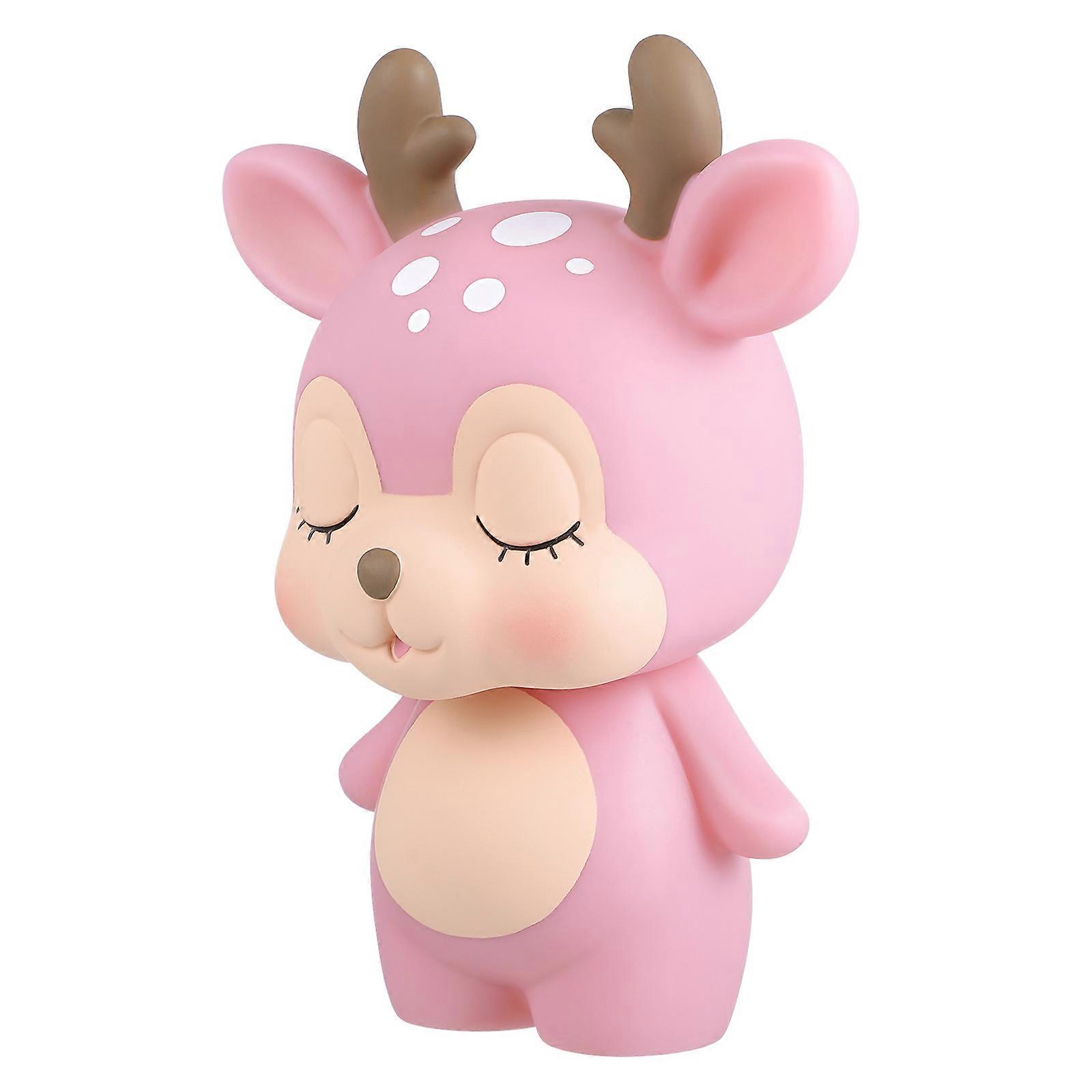 Deer Coin Bank Creative Piggy Bank for Coin Storage 2Pcs Set with Cartoon Design