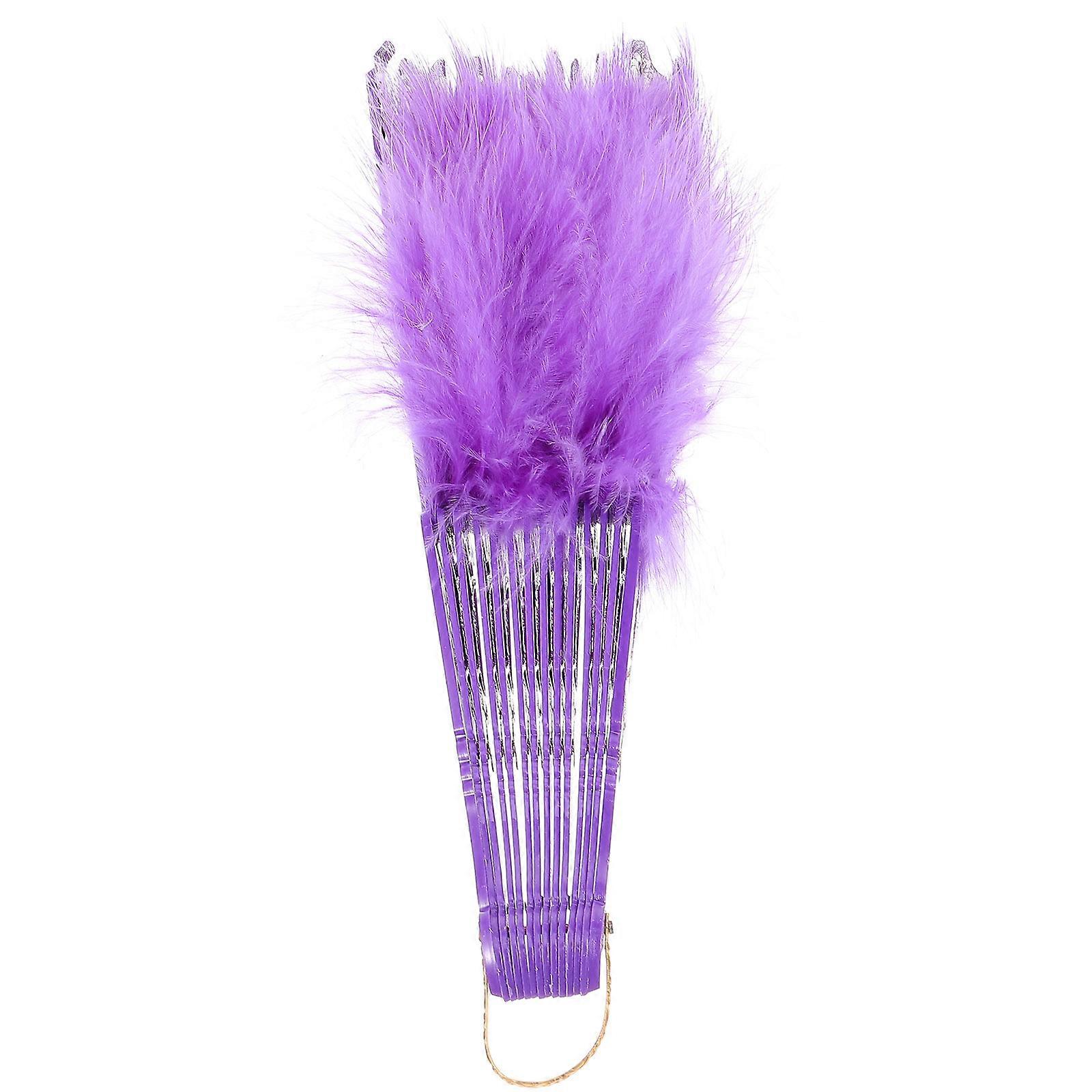 4Pcs Folding Fan Handheld Plume Fan for Decorative Dance Performances