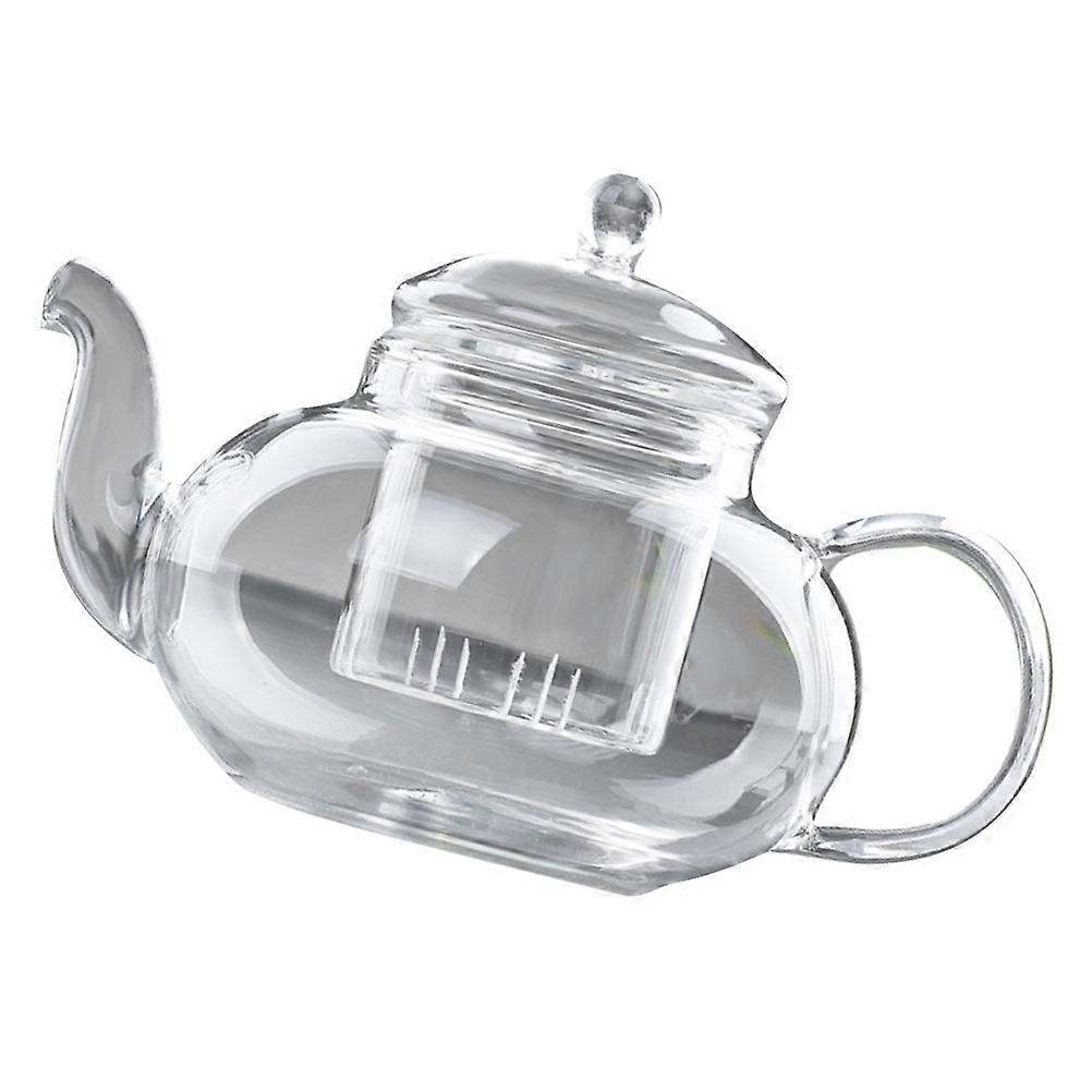 Glass Tea Pot Steaming Teapot for Boiled Water 2Pcs Transparent