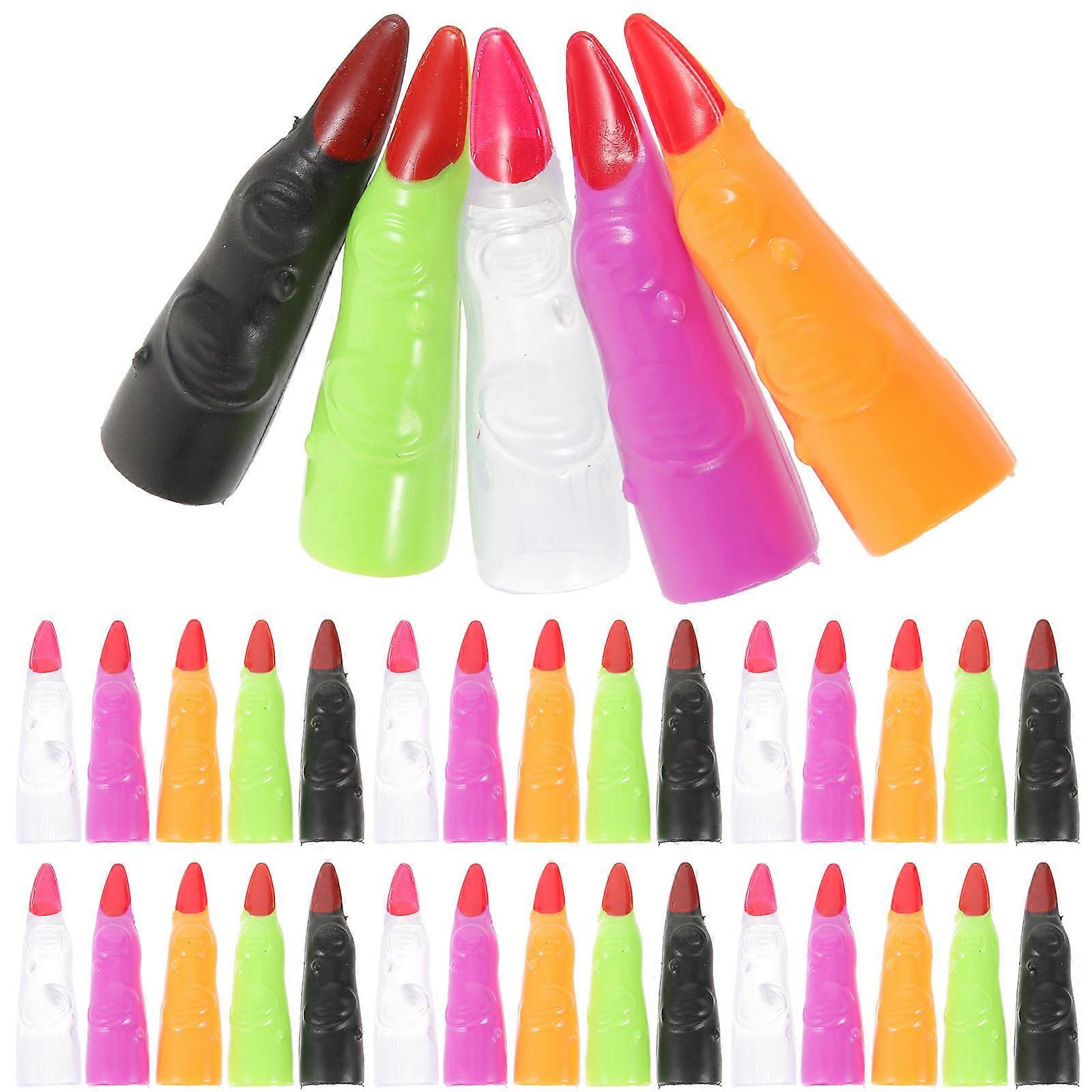 60 Pcs Witch Costume Fingers Assorted Color Halloween Decorations Ideal For Creating A Creepy Vibe At Masquerade Balls