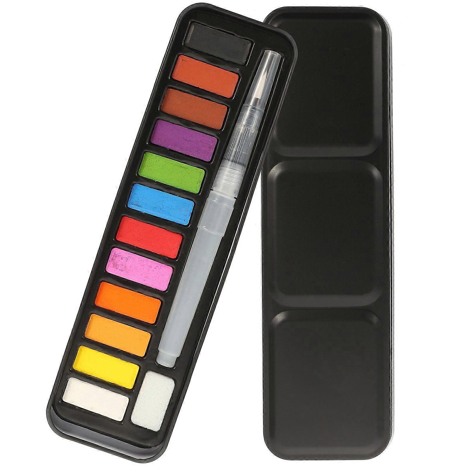 Solid Watercolor Pigment Kit for Painting 4 Boxes Professional Paint Set