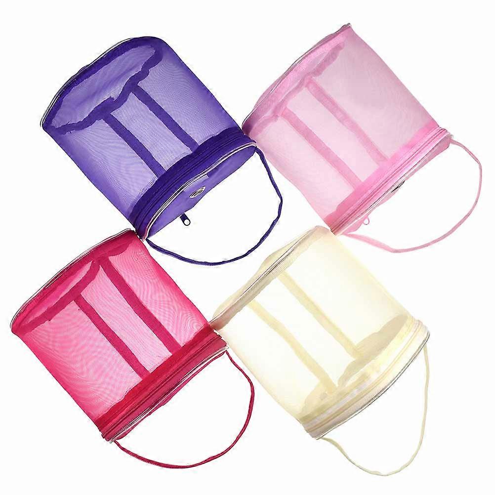 Knitting Organizer Bag Portable Tool Storage For Women Compact Mesh Handle Ideal For Daily Use 1Set