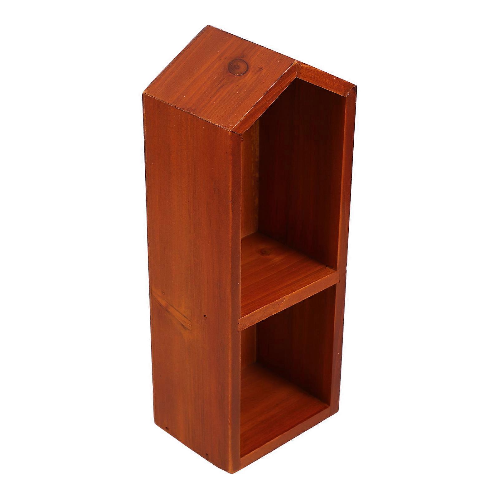 Wood Display Shelf for Model Display 2Pcs Handicrafts Storage Stand