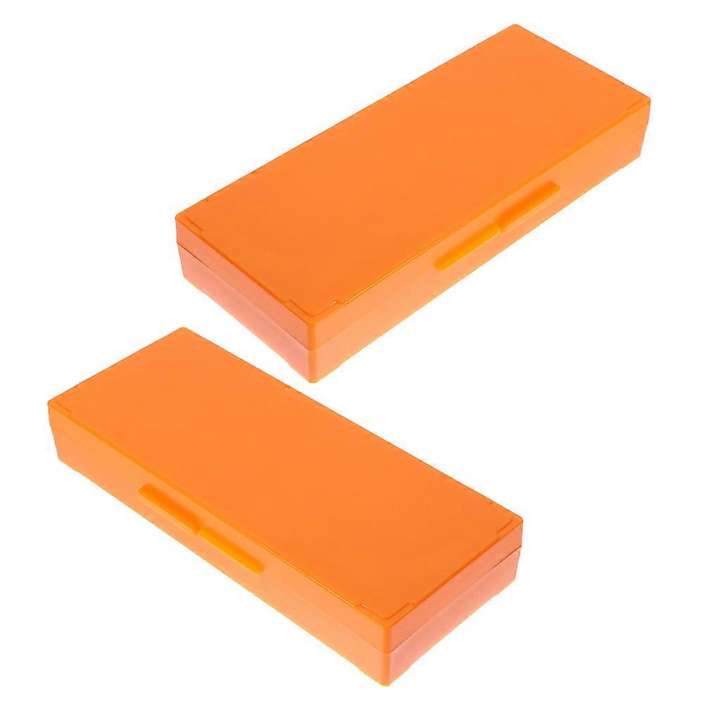 Microscope for Holding Use 6Pcs Orange ABS Slide Boxes